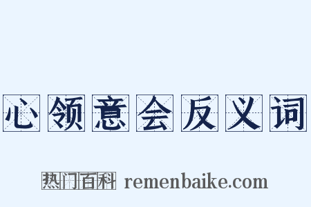 心领意会反义词是什么意思的图片